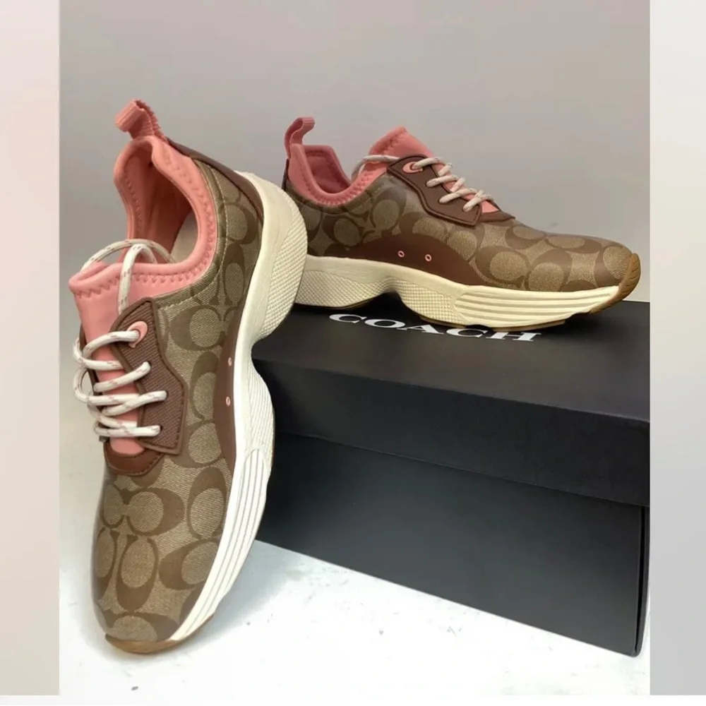 COACH C5774 C270 Tech Runners - Khaki/Saddle SIZE : 8.5 - Picture 3 of 10